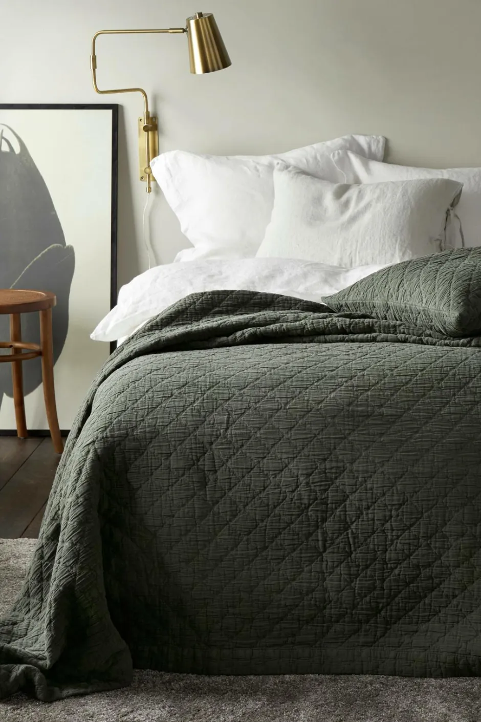 Outlet Home Sengetæppe Thelma Check i bomuld Sengetæpper