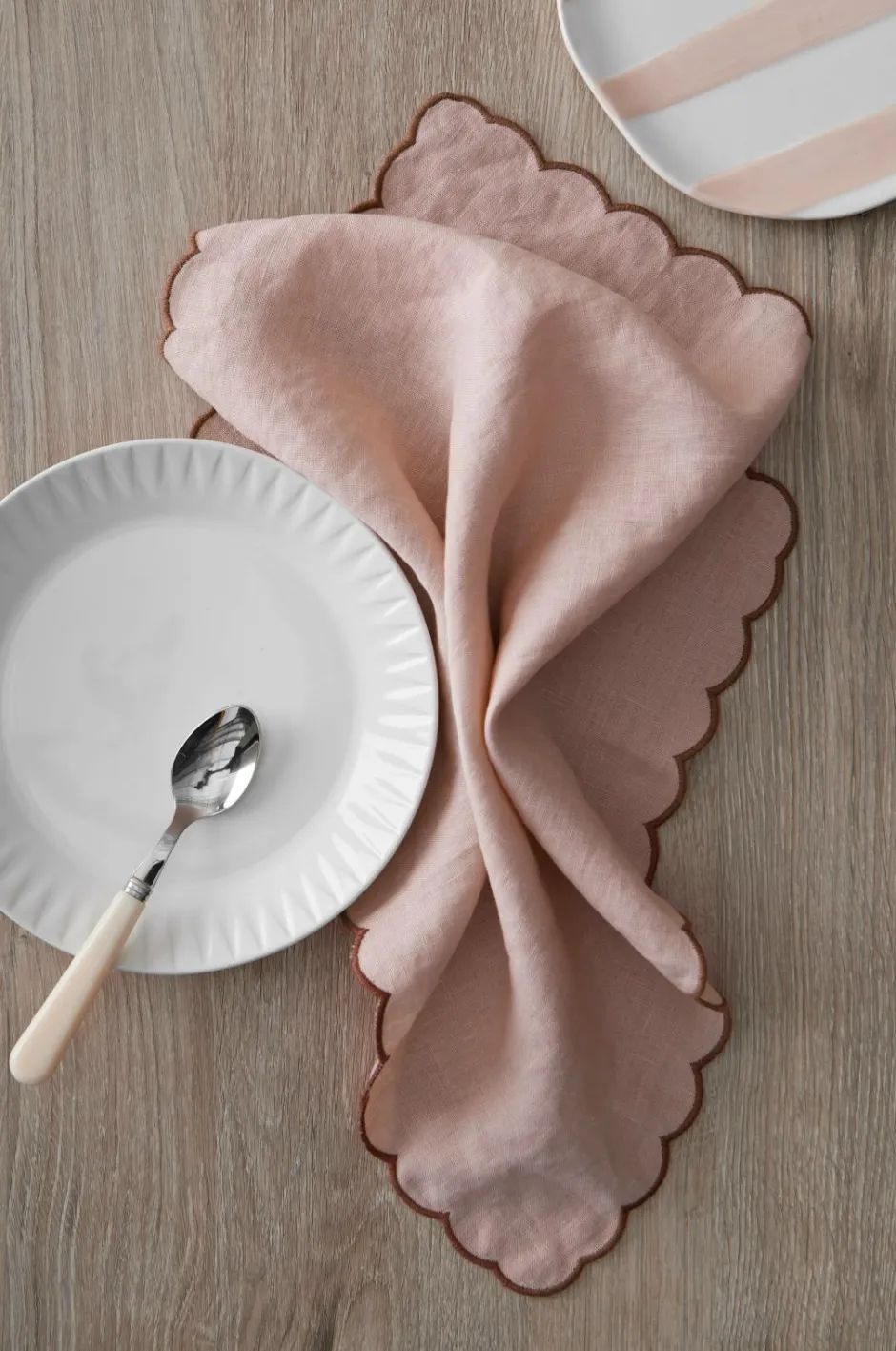 Clearance Home Servietter Malva Scallop 40x40 cm 2-pak Borddækning & Servering|Bordtekstiler