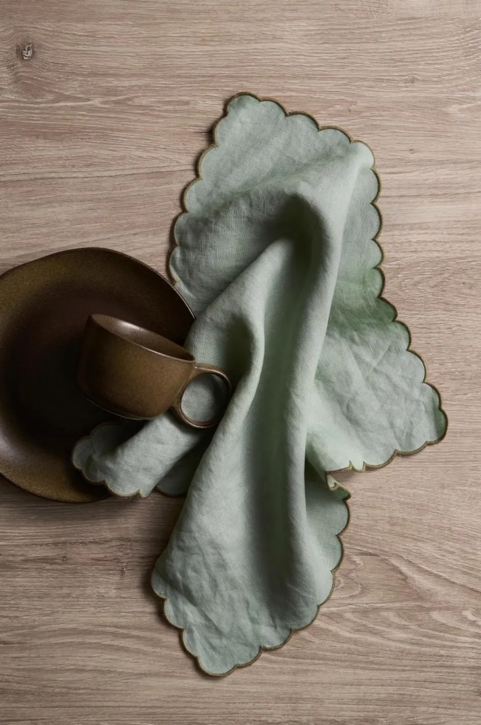 Outlet Home Servietter Malva Scallop 40x40 cm 2-pak Borddækning & Servering|Bordtekstiler