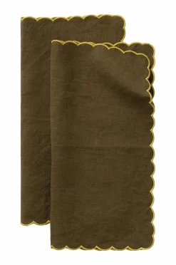 Ellos Home Servietter Malva Scallop 40x40 cm 2-pak^ Borddækning & Servering|Bordtekstiler