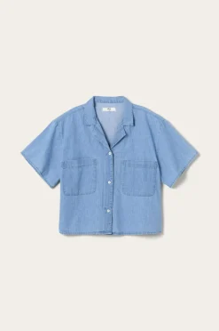 New Home Skjorte Denim Camp Collar Homewear