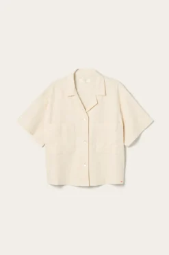 Ellos Home Skjorte Elly Camp Collar i genanvendt halvlinned^ Homewear