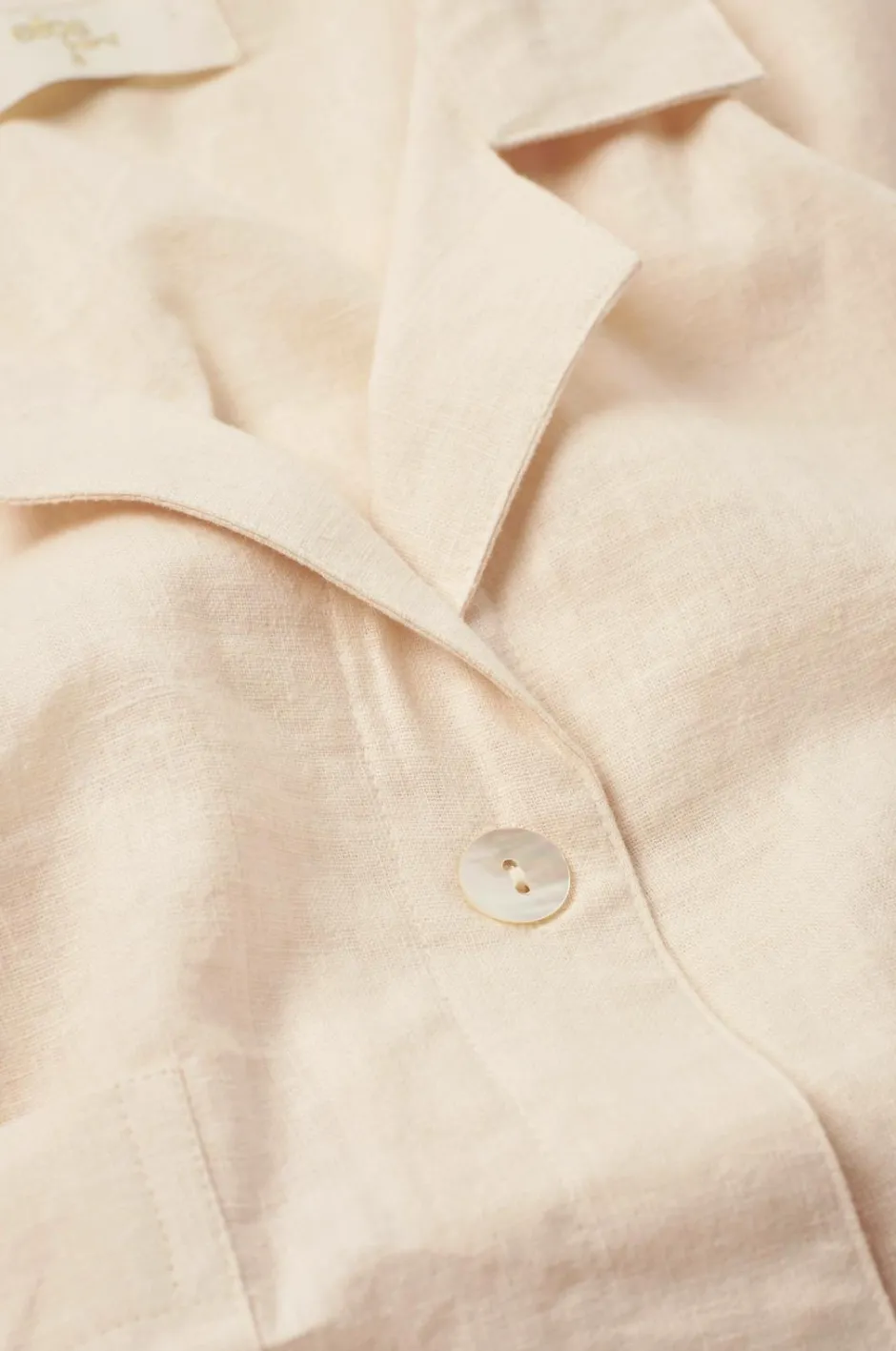 Ellos Home Skjorte Elly Camp Collar i genanvendt halvlinned^ Homewear