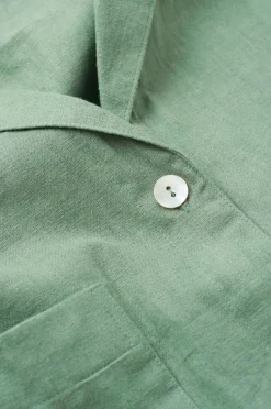 Home Skjorte Elly Camp Collar i genanvendt halvlinned Homewear