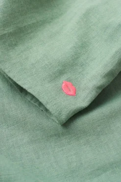 Home Skjorte Elly Camp Collar i genanvendt halvlinned Homewear