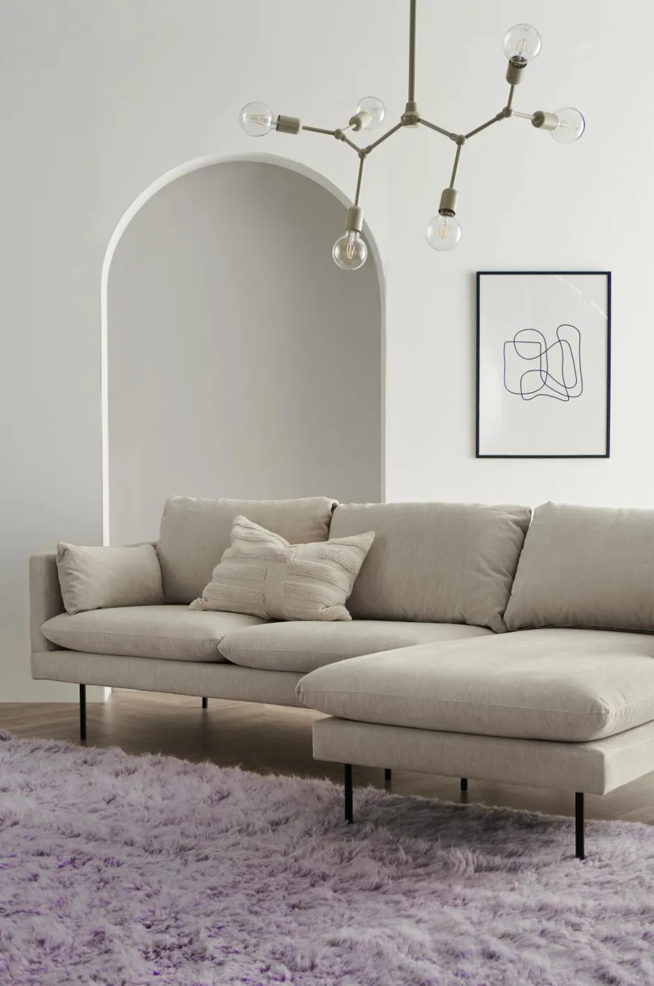 Ellos Home Sofa Sindra 3-pers. med chaiselong^ Sofaer & Lænestole
