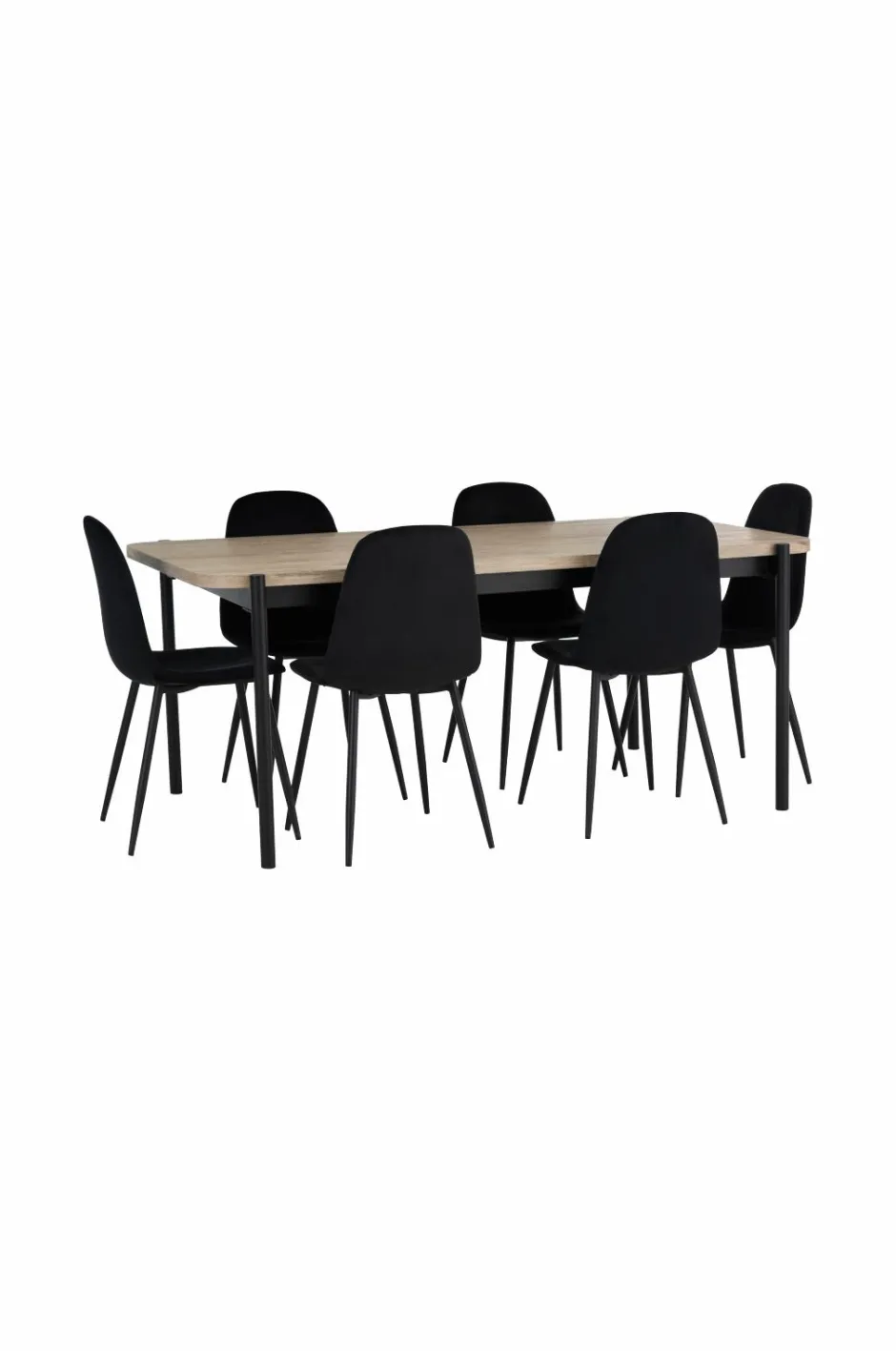 Ellos Home Spisebordssæt Gilda med bord 180x90 cm + 6 stole^ Spisegrupper