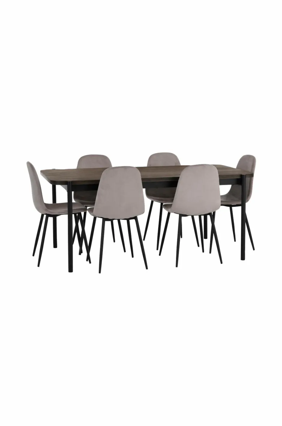 Ellos Home Spisebordssæt Gilda med bord 180x90 cm + 6 stole^ Spisegrupper