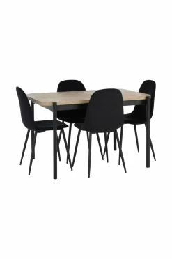 Ellos Home Spisebordssæt Gilda med bord 120x80 cm + 4 stole^ Spisegrupper