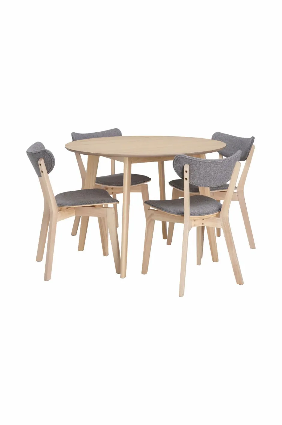 Ellos Home Spisegruppe Ridney med 1 bord + 4 stole med polstring^ Spisegrupper