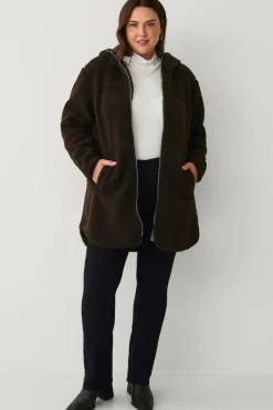 Ellos Plus collection Lang, foret fleecejakke^Dame Jakker & Frakker
