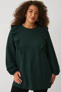 Discount Plus collection Top med volanter og ballonærmer Dame Toppe & Tank-Toppe