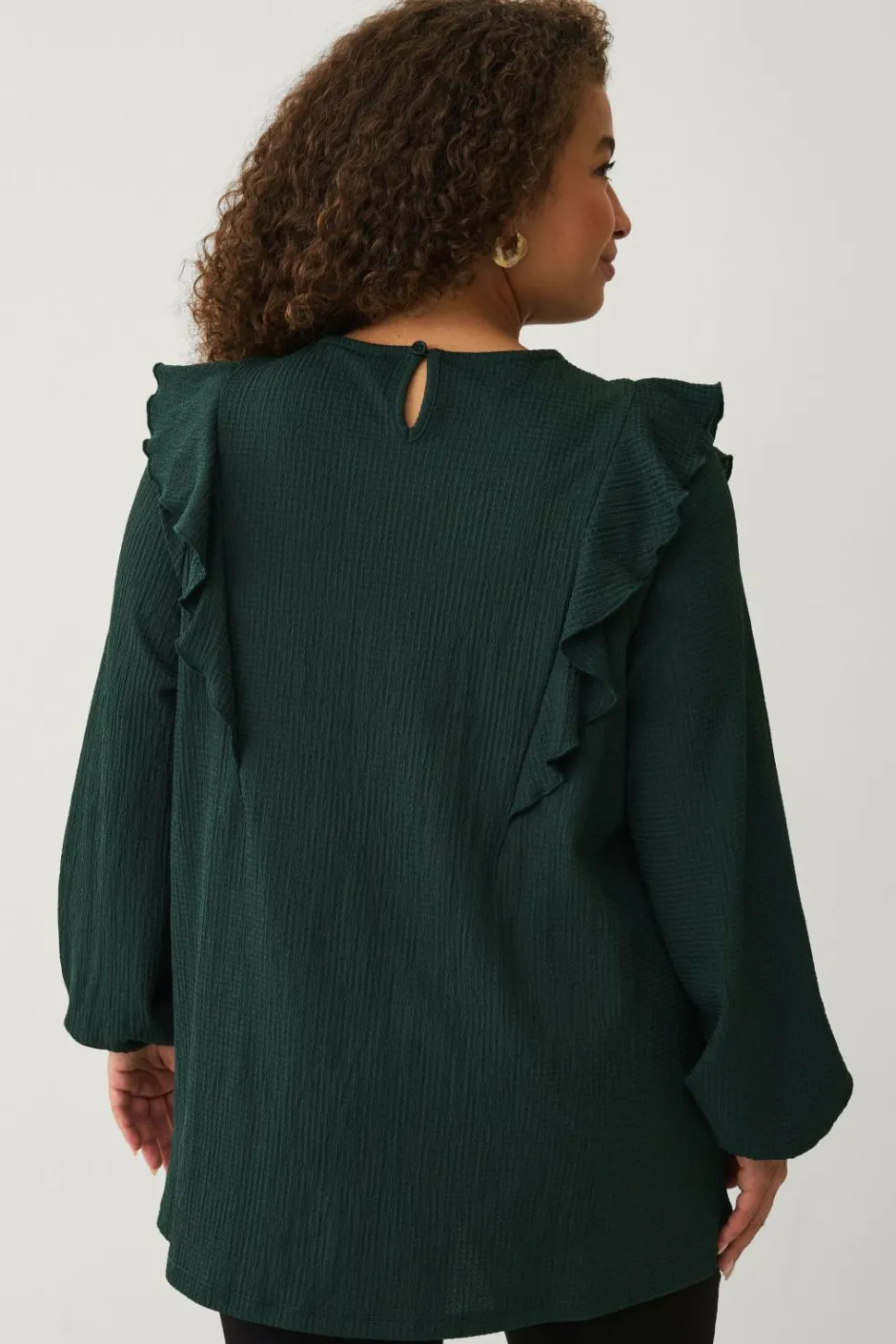 Discount Plus collection Top med volanter og ballonærmer Dame Toppe & Tank-Toppe