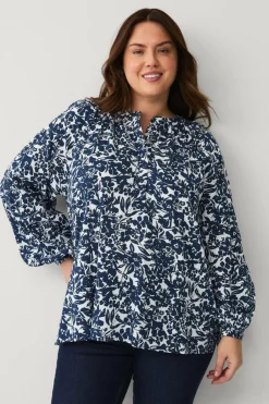 Ellos Plus collection Bluse med ballonærmer^Dame Skjorter & Bluser