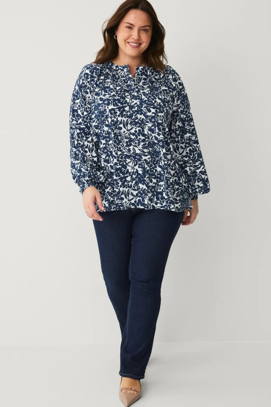 Ellos Plus collection Bluse med ballonærmer^Dame Skjorter & Bluser