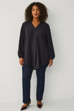 Clearance Plus collection Tunika med v-hals Dame Tunikaer|Toppe & Tank-Toppe