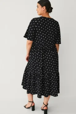 Ellos Plus collection Kjole med flæser^Dame Kjoler
