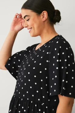 Ellos Plus collection Kjole med flæser^Dame Kjoler