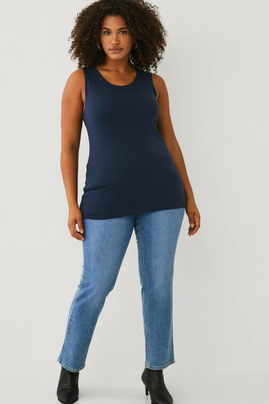 New Plus collection Undertrøje i bomuld/viskose Dame Toppe & Tank-Toppe