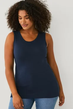 New Plus collection Undertrøje i bomuld/viskose Dame Toppe & Tank-Toppe