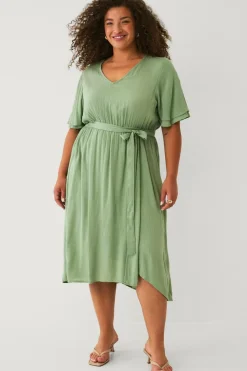 Plus collection Kjole med korte ærmer Dame Kjoler