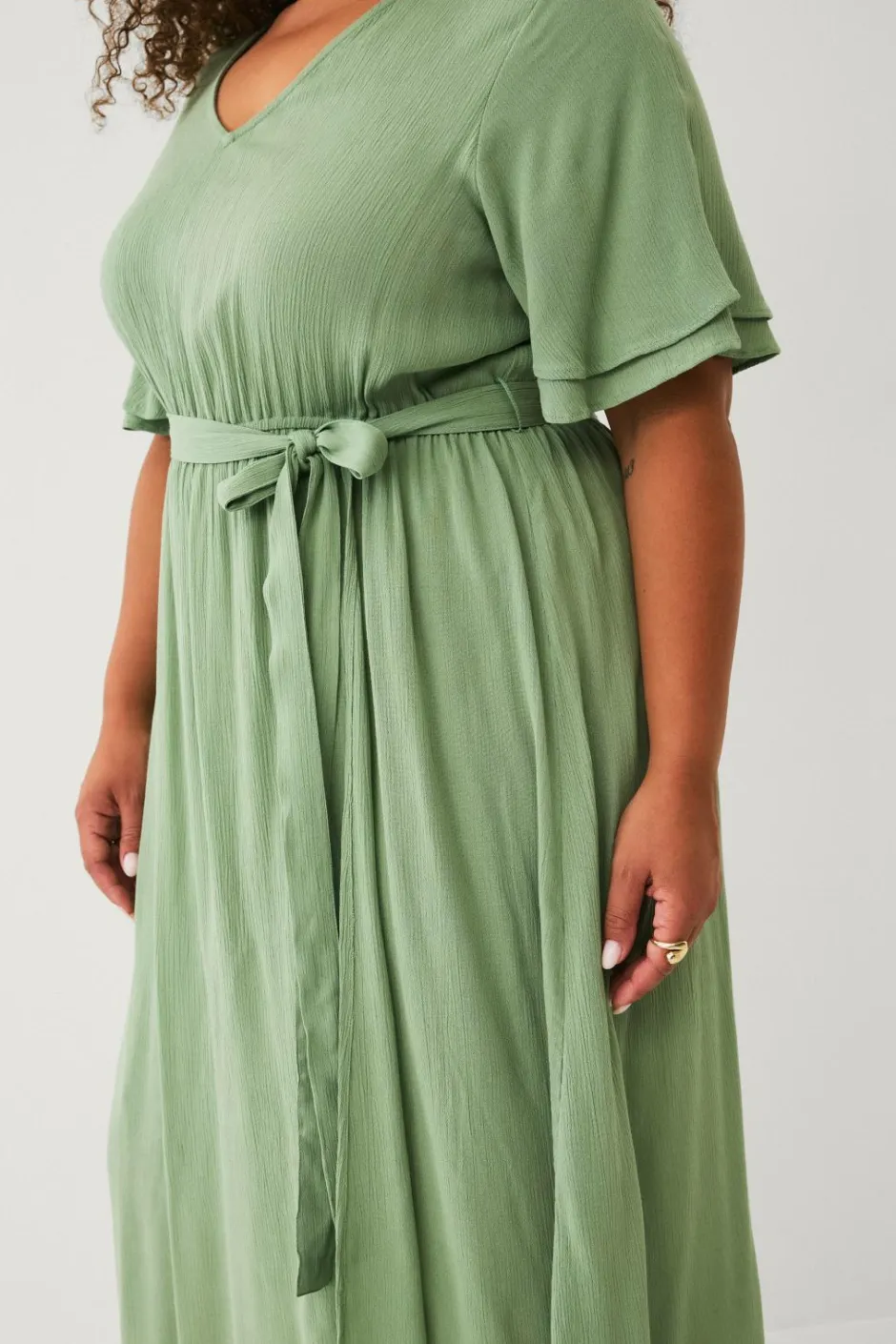 Plus collection Kjole med korte ærmer Dame Kjoler