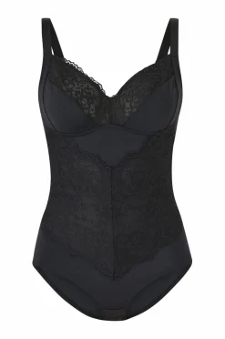 Sale Plus collection Shapingbody med blondedetaljer - medium støtte Dame Shaping