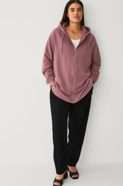 Ellos Plus collection Sweatshirt med hætte og lynlås^Dame Sweatshirts & Hoodies