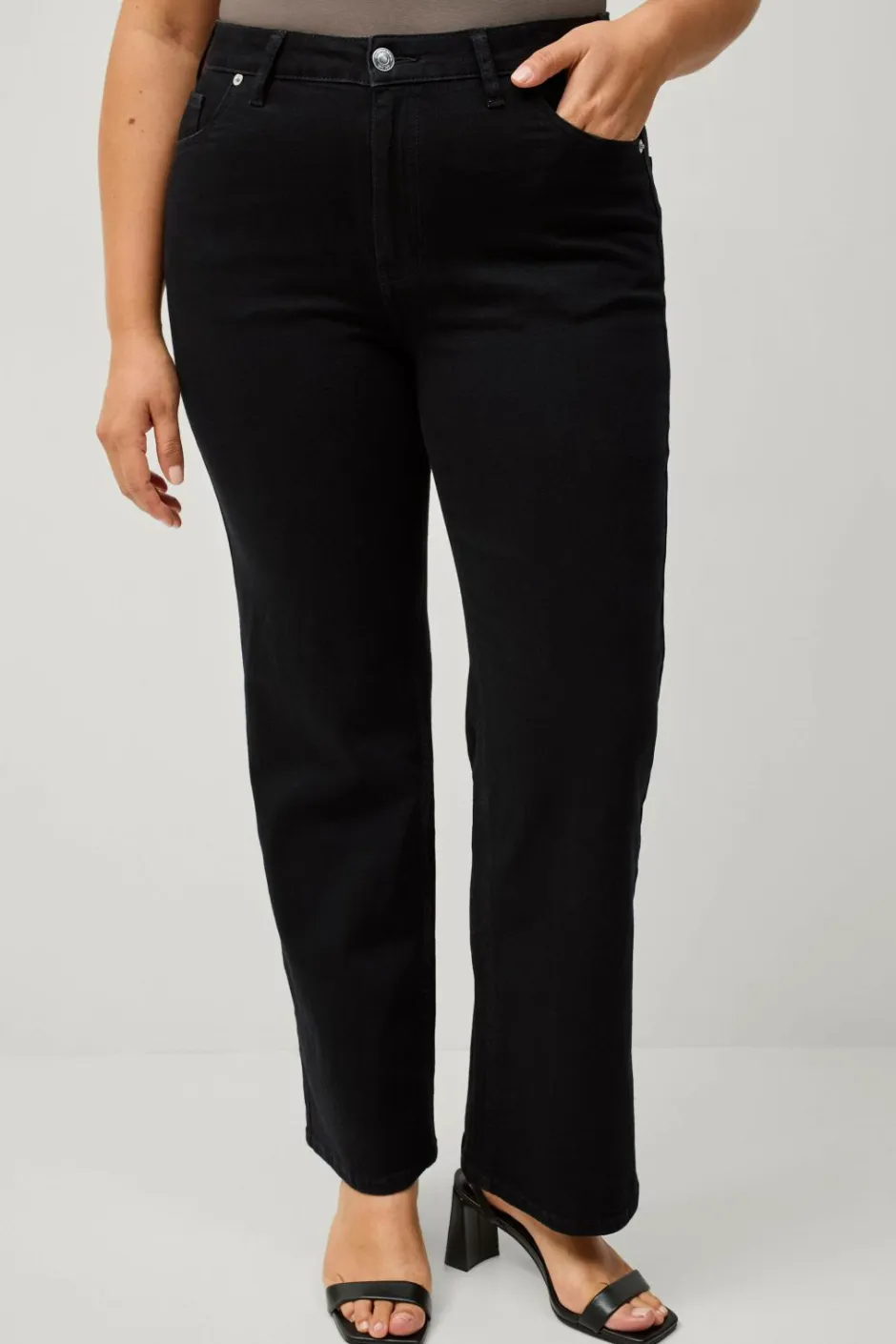 New Plus collection Jeans Straight Wide Dame Jeans
