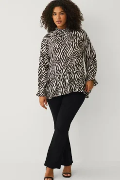 Ellos Plus collection Chiffonbluse med flæser^Dame Skjorter & Bluser