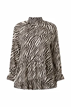 Ellos Plus collection Chiffonbluse med flæser^Dame Skjorter & Bluser