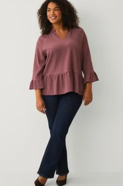 Ellos Plus collection Top i struktureret jersey^Dame Toppe & Tank-Toppe