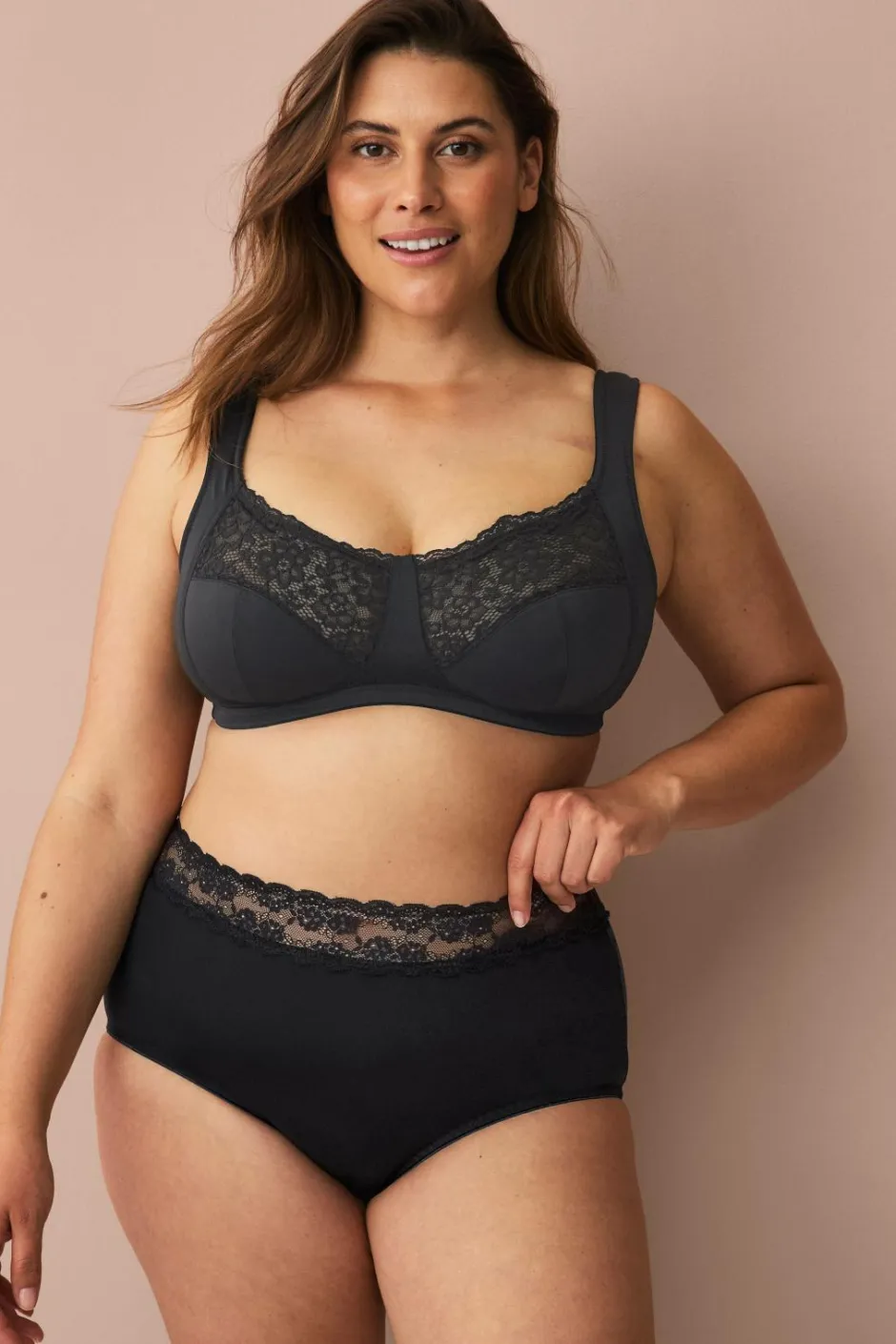 Ellos Plus collection Maxi-pink i høj model^Dame Trusser