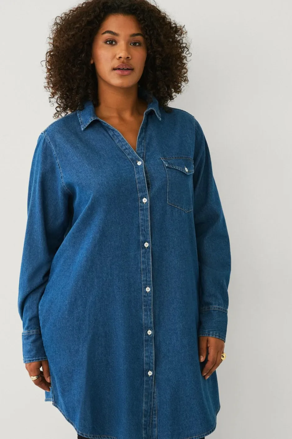 Discount Plus collection Lang cowboyskjorte Dame Skjorter & Bluser