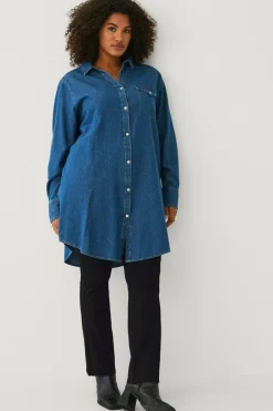 Discount Plus collection Lang cowboyskjorte Dame Skjorter & Bluser