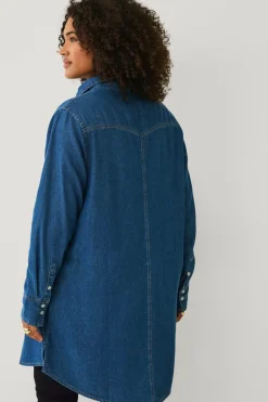 Discount Plus collection Lang cowboyskjorte Dame Skjorter & Bluser