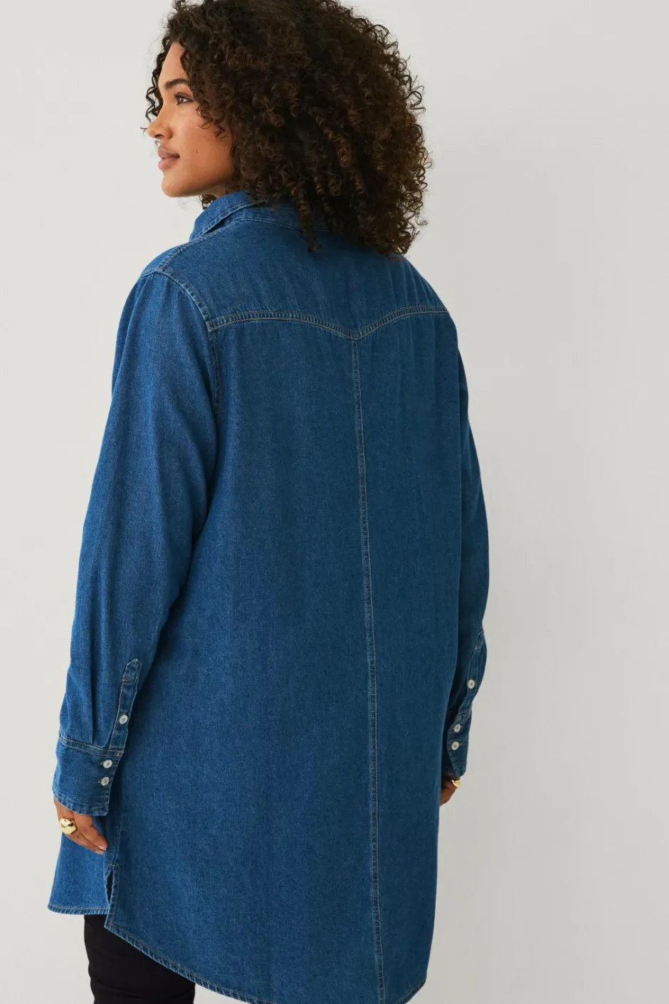 Discount Plus collection Lang cowboyskjorte Dame Skjorter & Bluser