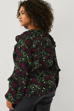 Ellos Plus collection Bluse med volanter^Dame Skjorter & Bluser