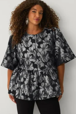 Ellos Plus collection Bluse med pufærmer^Dame Skjorter & Bluser