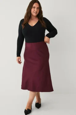 Sale Plus collection Nederdel med elastik i taljen Dame Nederdele