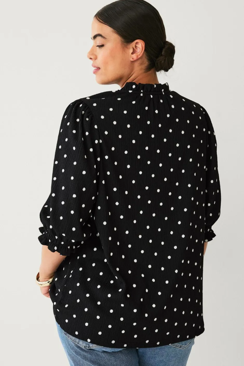 New Plus collection Top med pufærmer Dame Toppe & Tank-Toppe