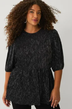 Hot Plus collection Top med pufærmer Dame Toppe & Tank-Toppe