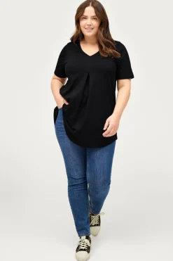 Clearance Plus collection Tunika med v-hals Dame Tunikaer