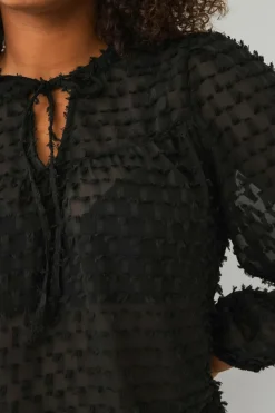 Ellos Plus collection Vid bluse med ballonærmer^Dame Skjorter & Bluser