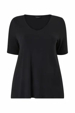 Hot Plus collection Blød top med V-hals Dame Basistøj