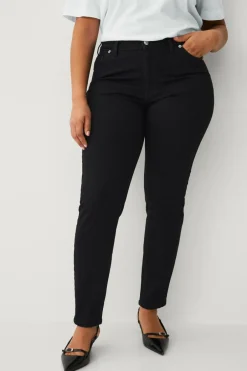 Ellos Plus collection slim jeans med høj talje^Dame Jeans
