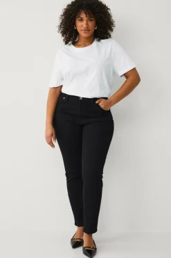 Ellos Plus collection slim jeans med høj talje^Dame Jeans