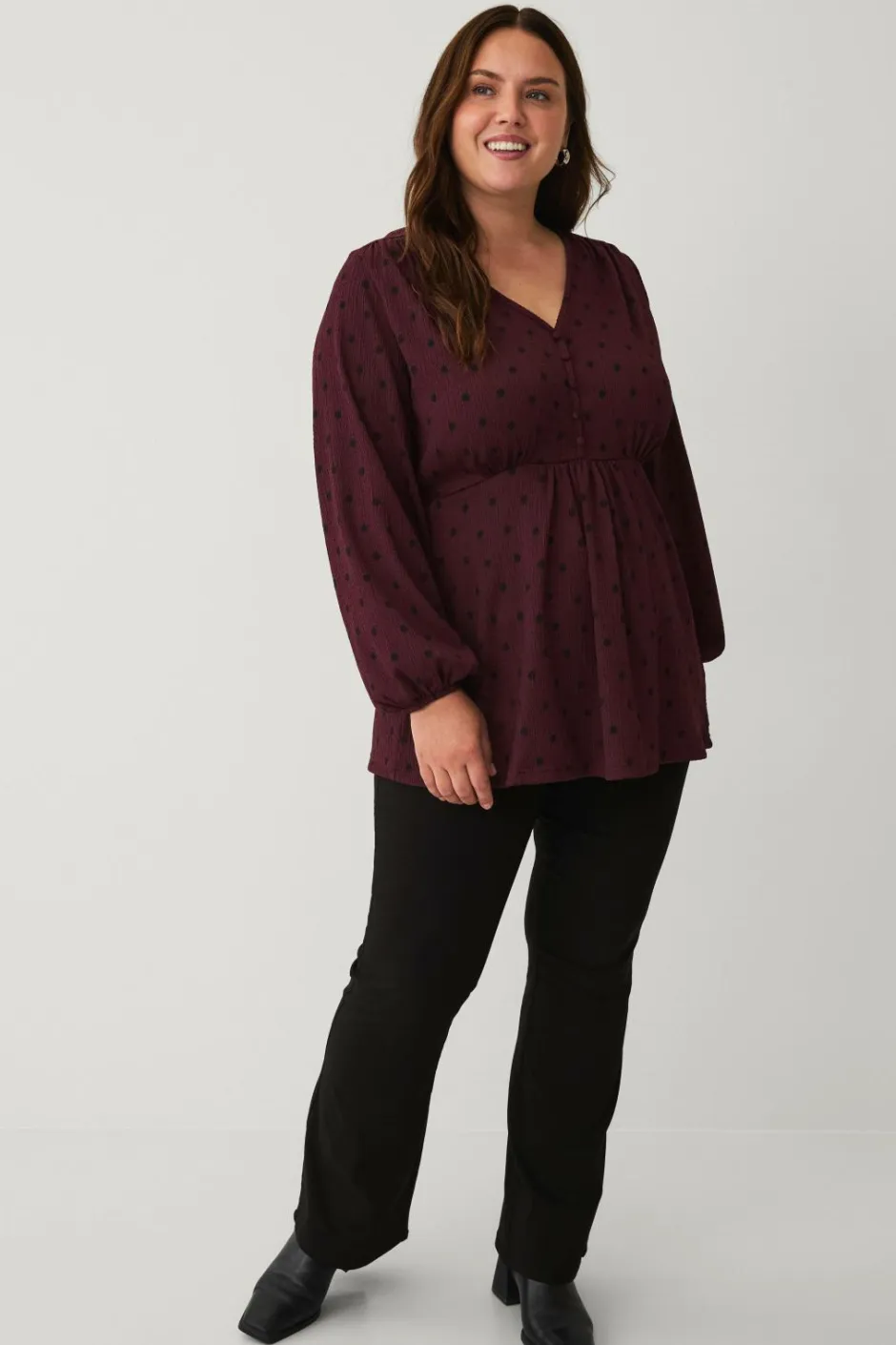 Clearance Plus collection Tunika med V-hals Dame Tunikaer