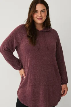Ellos Plus collection Lang sweatshirt med hætte^Dame Sweatshirts & Hoodies