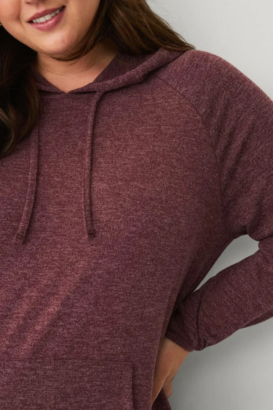 Ellos Plus collection Lang sweatshirt med hætte^Dame Sweatshirts & Hoodies